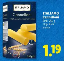Lidl italiamo cannelloni promoção