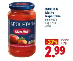 Lidl Barilla molho napolitana promoção