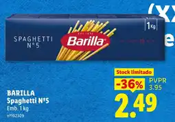 Lidl Barilla Spaghetti N°5 promoção