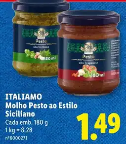 Lidl Italiamo Molho Pesto ao Estilo Siciliano promoção