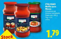 Lidl Italiamo molho para massa promoção