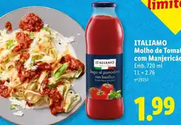 Lidl Italiamo molho de tomate com manjericão promoção
