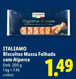 Lidl italiamo biscoitos massa folhada com alperce promoção