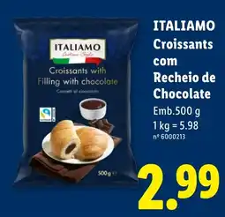 Lidl italiamo croissants com recheio de chocolate promoção