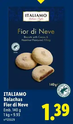Lidl italiamo bolachas fior di neve promoção