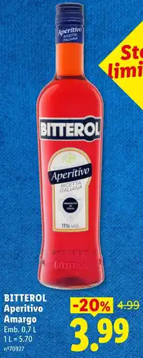 Lidl bitterol aperitivo amargo promoção