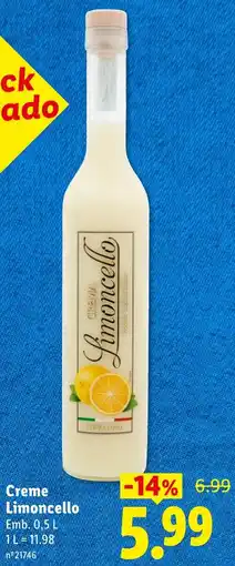 Lidl Creme Limoncello promoção