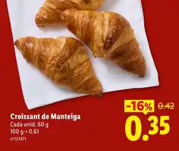 Lidl Croissant de Manteiga promoção