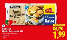 Lidl monissa rissóis de camarão xxl promoção