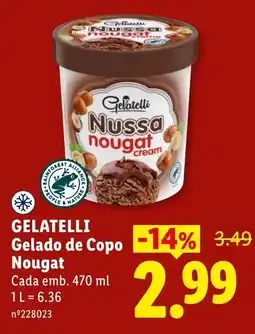 Lidl Gelatelli Gelado de Copo Nougat promoção