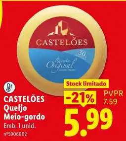 Lidl Castelões Queijo Meio-gordo promoção