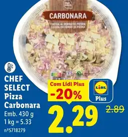 Lidl Chef select pizza carbonara promoção