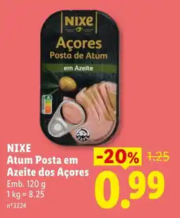 Lidl Nixe atum posta em azeite dos açores promoção