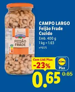 Lidl campo largo feijão frade cozido promoção