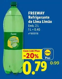 Lidl Freeway refrigerante de lima limão promoção