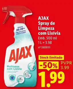 Lidl Ajax spray de limpeza com lixívia promoção