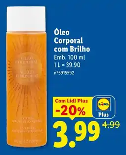 Lidl Óleo corporal com brilho promoção