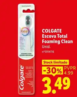 Lidl Colgate escova total foaming clean promoção