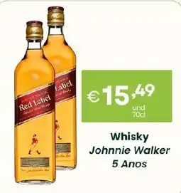 Roque Supermercados Whisky Johnnie Walker 5 Anos promoção