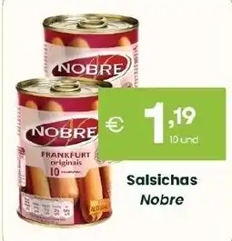 Roque Supermercados Salsichas Nobre promoção
