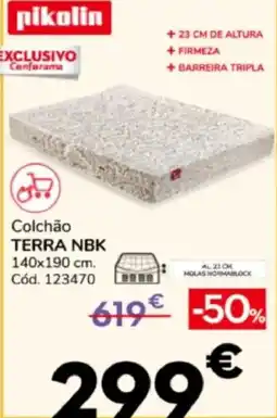 Conforama Colchão pikolin TERRA NBK promoção