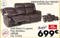 Conforama Sofá relax 3 lugares lotus promoção