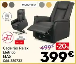Conforama Cadeirão Relax Elétrico MAX promoção