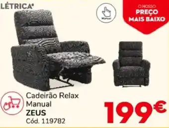 Cadeirão relax manual zeus