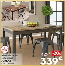 Conforama Mesa de jantar extensível jokkaz promoção