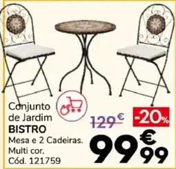 Conforama Conjunto de Jardim Bistro promoção