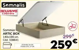 Conforama Somnalis sommier artic box promoção