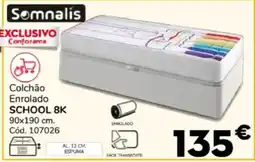 Conforama Somnalis colchão enrolado school 8k promoção
