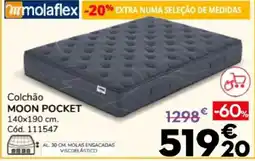 Conforama MolaFlex colchão moon pocket promoção