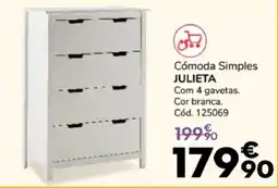 Conforama Cómoda simples julleta promoção