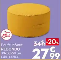Conforama Poufe in&out redondo promoção