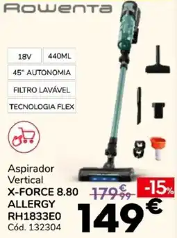 Conforama Rowenta Aspirador Vertical X-FORCE 8.80 ALLERGY promoção