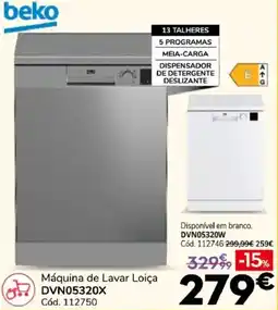 Conforama Máquina de lavar loiça beko dvn05320x promoção