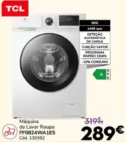Conforama Máquina de lavar roupa tcl ff0824wa1es promoção