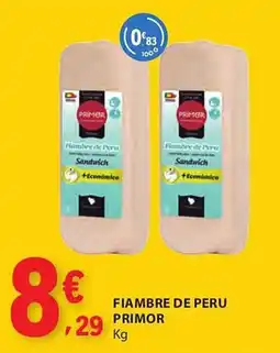 E.Leclerc Fiambre de peru primor promoção
