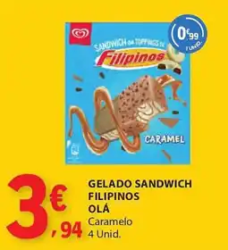 E.Leclerc gelado sandwich filipinos olá caramelo promoção