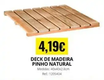 Deck de madeira pinho natural