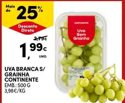 Continente Uva branca s/ grainha continente promoção