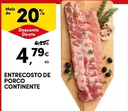Continente entrecosto de porco continente promoção