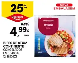 Continente Bifes de atum continente promoção