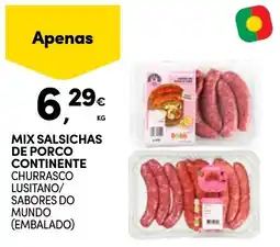 Continente Mix salsichas de porco continente promoção