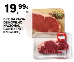 Continente Bife da vazia de novilho nacional continente promoção