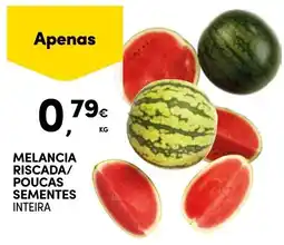 Continente melancia riscada poucas sementes inteira promoção