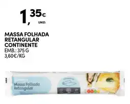 Continente Massa folhada retangular continente promoção