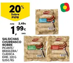 Continente Salsichas churrasco nobre promoção