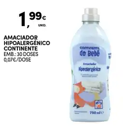 Continente Amaciador hipoaIergénico continente do bebê promoção